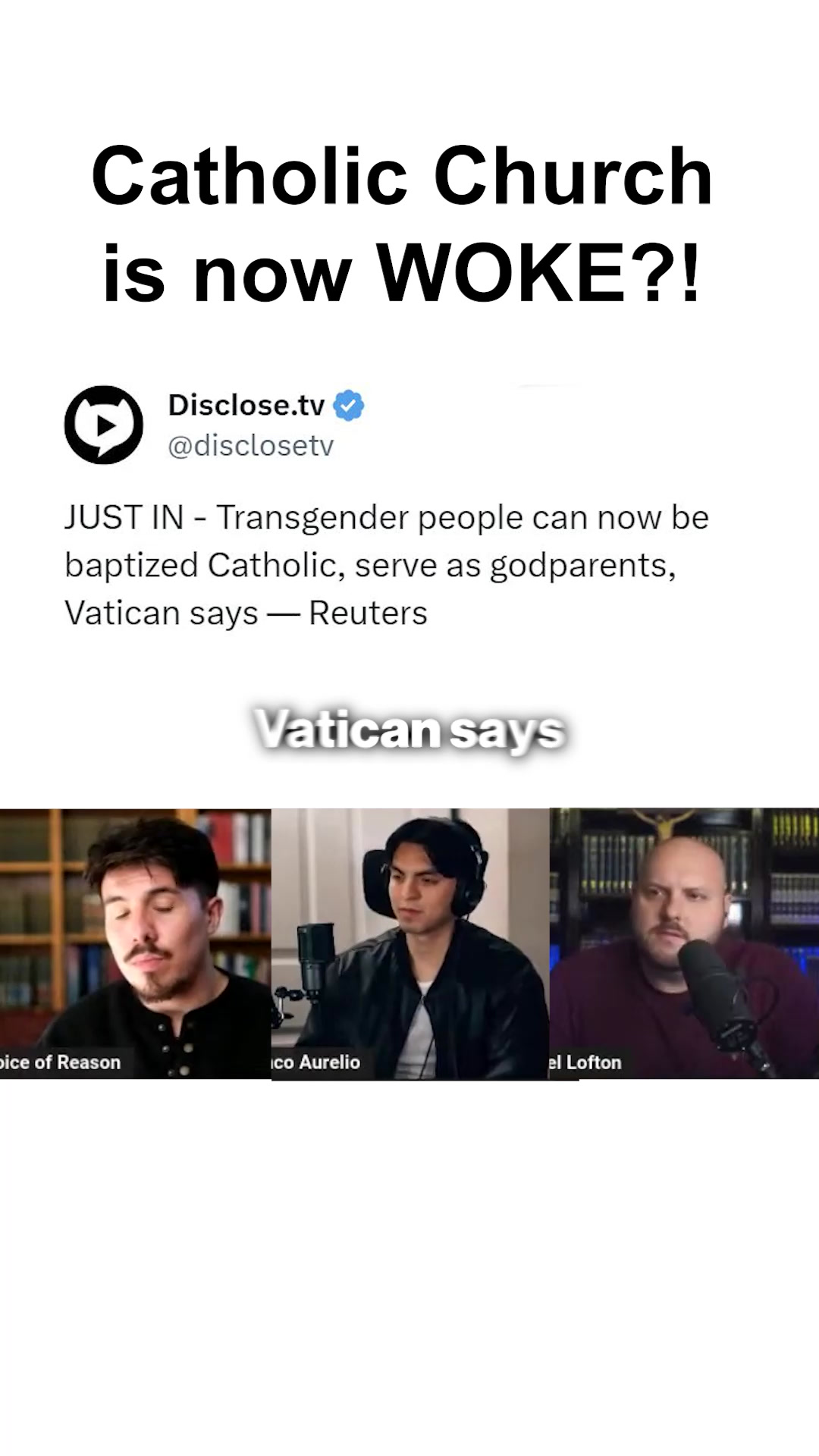 Transgender People Can Be Baptized Catholic