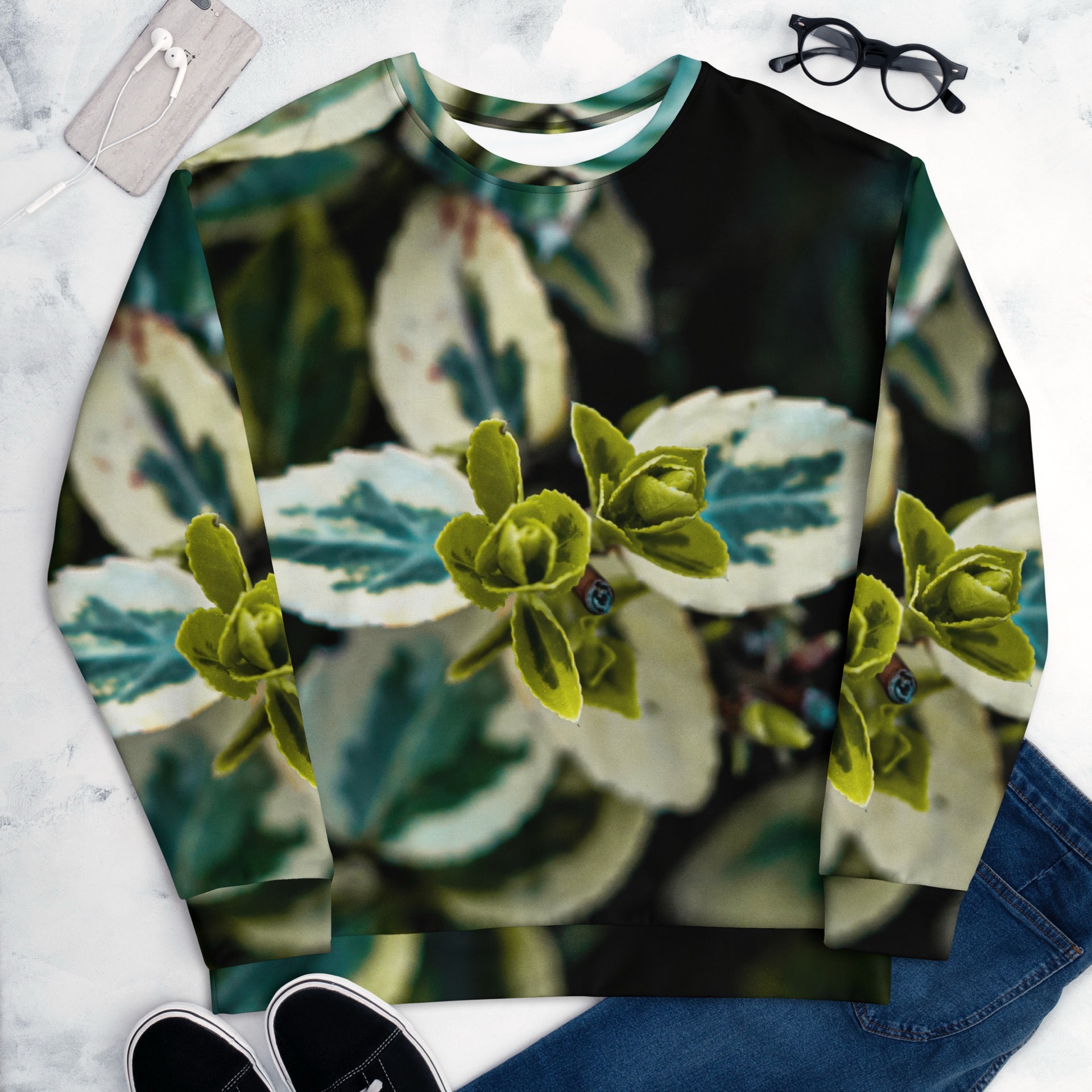 Sweatshirt - "Godly Greens" 1