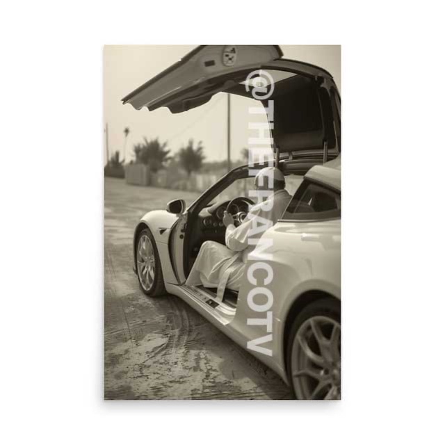 POSTER - Pope Francis in Super Car